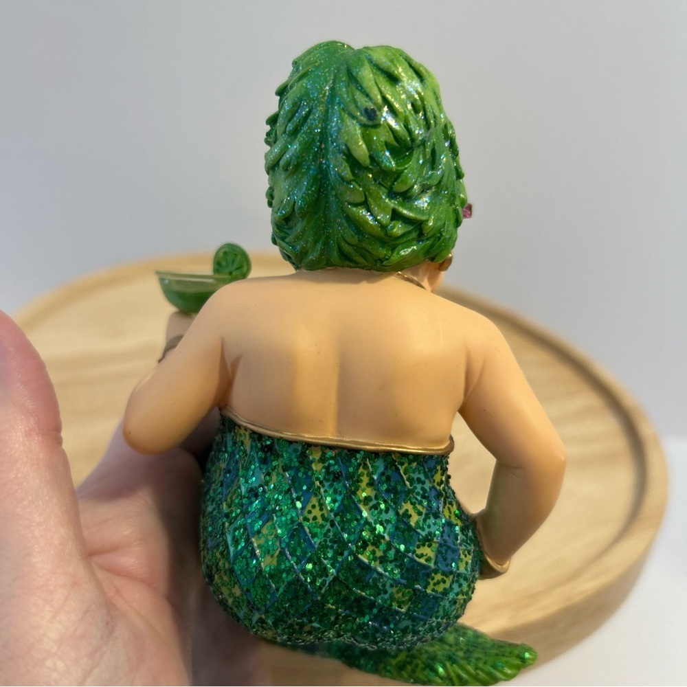 December Diamonds Mermaid Green Margarita Sparkle Holiday Ornament - Picture 7 of 10